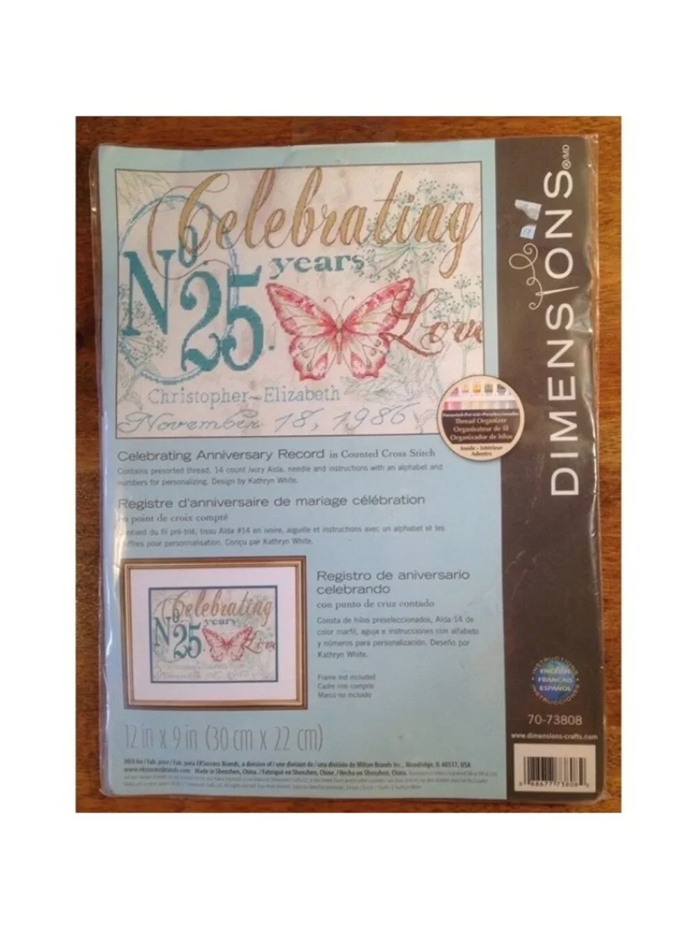 Cross Stitch Kit Dimensions Celebrating Anniversary Record Count Wedding 7073808
